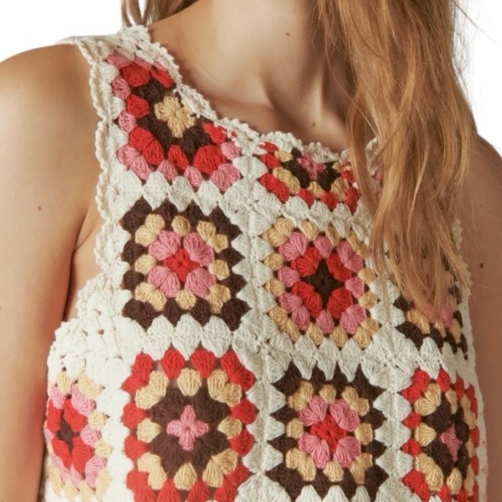 LUCKY BRAND Crochet Tank Top Small - Picture 3 of 12